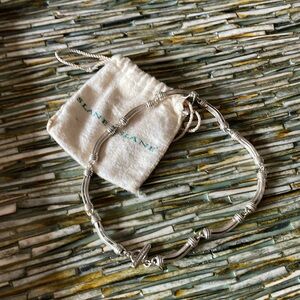 Slane & Slane Sterling 17” silver toggle necklace